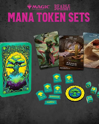 Beadle & Grimms MTG Green Mana Metal Token Set