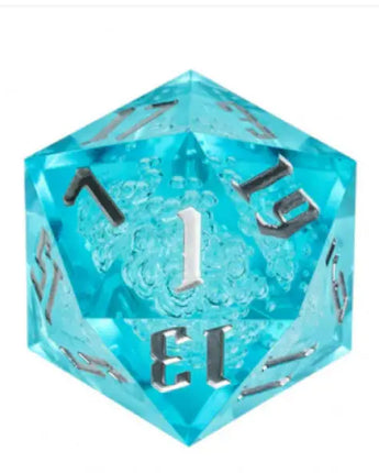 Foam Brain 55mm Titan D20 - Sharp Edge Cyan Bubbles