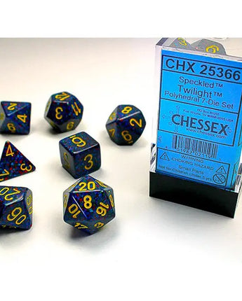 Chessex Dice: 7-Die RPG Set - Speckled: Twilight
