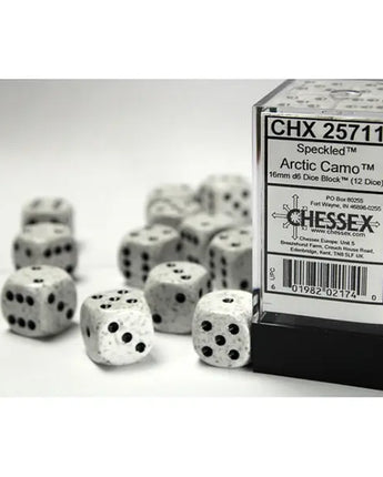 Chessex Dice: Speckled 16mm D6 (12) - Arctic Camo