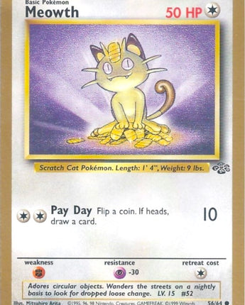 Meowth - 56/64 (Gold Bordered Promo)