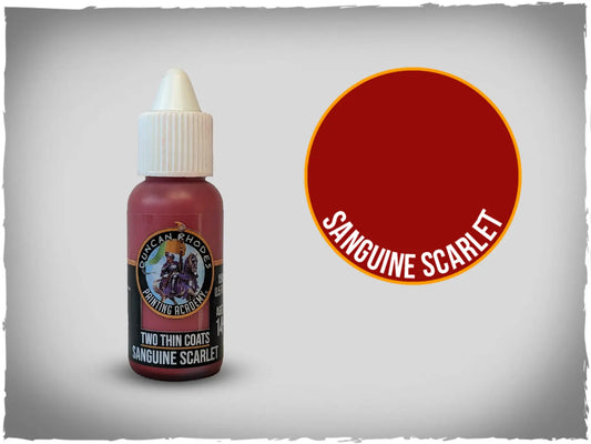 Two Thin Coats Sanguine Scarlet