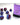 Chessex Dice: Gemini 7-Die RPG Set - Blue-Purple/Gold
