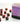 Chessex Dice: Gemini 12mm D6 (36) - Purple-Red/Silver