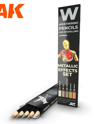 Weathering Pencils: Metallic Effects Set (5 Colors)