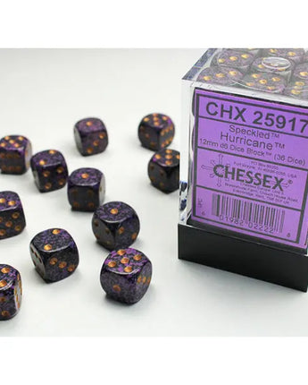Chessex Dice: Speckled 12mm D6 (36) - Hurricane