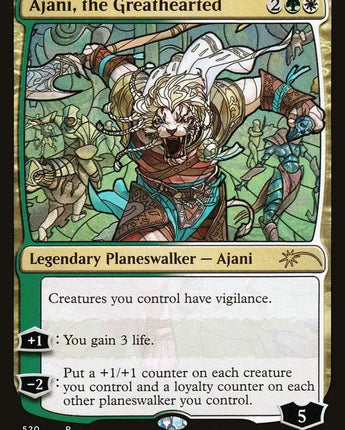 Ajani, the Greathearted (Stained Glass)