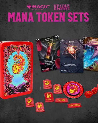 Beadle & Grimms MTG Red Mana Metal Token Set