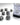 Chessex Dice: Opaque 7-Die RPG Set - Dark Grey/Black
