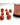 Chessex Dice: Gemini 7-Die RPG Set - Vortex: Orange/Black