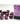 Chessex Dice: Gemini 16mm D6 (12) - Black-Purple/Gold