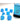 Chessex Dice: Gemini 7-Die RPG Set - Frosted: Caribean Blue/White