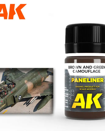 Panel Liner Brown & Green Camouflage Air Series Enamel Paint 35ml