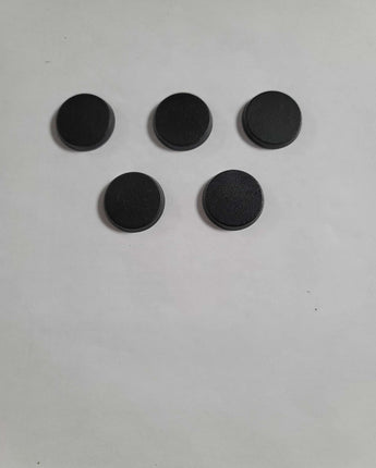 25mm Round Beveled Bases x5