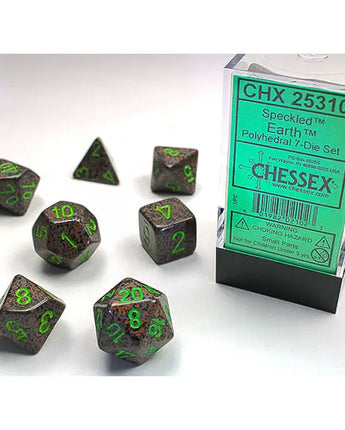 Chessex Dice: 7-Die RPG Set - Speckled: Earth