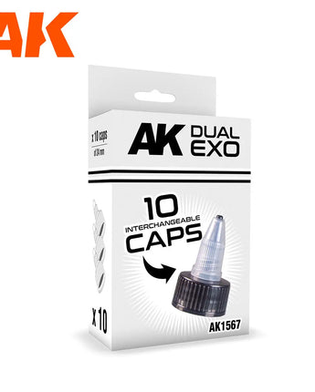 AK Interactive Dual Exo: Interchangeable Conical Shaped Caps 24mm Diameter (10)