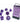 Chessex Dice: Luminary 7-Die RPG Set - Royal Purple/Gold