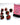 Chessex Dice: Gemini 7-Die RPG Set - Black-Red/Gold