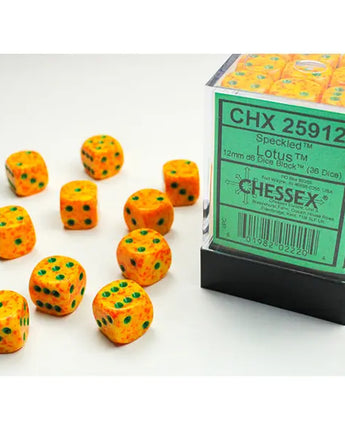 Chessex Dice: Speckled 12mm D6 (36) - Lotus