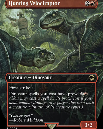 Hunting Velociraptor (Borderless)