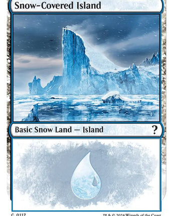 Snow-Covered Island (White Border)