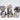 Foam Brain Dice Set: Silver With Purple Orchids RPG Metal Dice Set (7)
