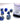 Chessex Dice: Gemini 7-Die RPG Set - Silver/White