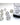 Chessex Dice: 7-Die RPG Set - Frosted: Clear/Black