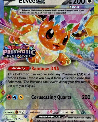 Eevee ex - 075/131 (Prismatic Evolutions Stamp)