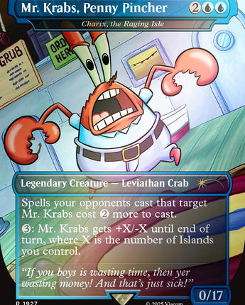 Mr. Krabs, Penny Pincher - Charix, the Raging Isle (Rainbow Foil)
