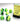 Chessex Dice: Gemini 7-Die RPG Set - Green-Yellow/Silver