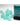 Chessex Dice: Special 16mm D6 (12) - Frosted: Teal/White