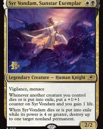 Syr Vondam, Sunstar Exemplar