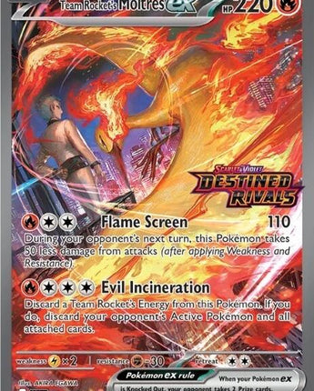 Team Rocket's Moltres ex - 229/182 (Destined Rivals Stamp)