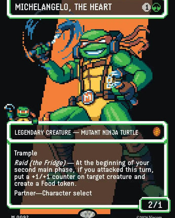 Michelangelo, the Heart (0092) (Borderless) (Surge Foil)