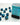 Chessex Dice: Special 12mm D6 (36) - Phantom: Teal/Gold