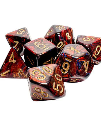 Chessex Mega-Hedrals 7-Die Set - Blood/Gold