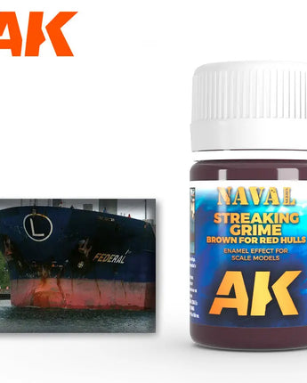 Naval Streaking Grime Brown for Red Hulls Enamel Effects 35ml