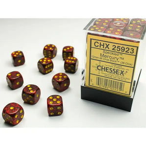 Chessex Dice: Speckled 12mm D6 (36) - Mercury