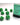 Chessex Dice: Opaque 7-Die RPG Set - Green/White