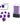 Chessex Dice: Mini 7-Die RPG Set - Luminary: Royal Purple/Gold