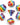 Polyhedral Dice Set: Opaque Rainbow Layer (7)