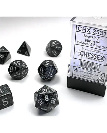 Chessex Dice: 7-Die RPG Set - Speckled: Ninja