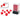 Chessex Dice: Mini 7-Die RPG Set - Translucent: Red/White