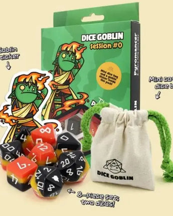 Dice Goblin Pyromancer RPG Dice (8 pcs)