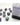 Chessex Dice: Gemini 12mm D6 (36) - Purple-Steel/White