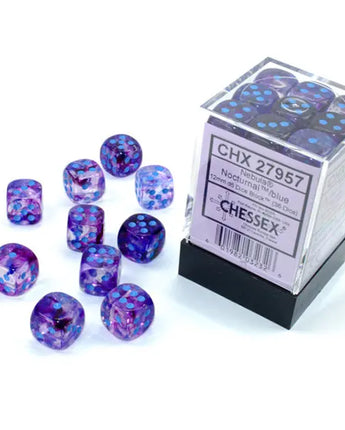 Chessex Dice: Special 12mm D6 (36) - Nebula: Nocturnal/Blue