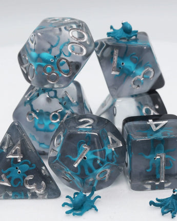 Teal Octopus RPG Dice Set