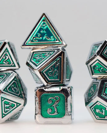 Alchemist Metals: Acid - Metal RPG Dice Set