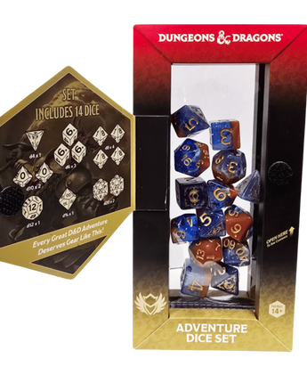Dungeons & Dragons Adventure Dice - Paladin, Orange/Blue